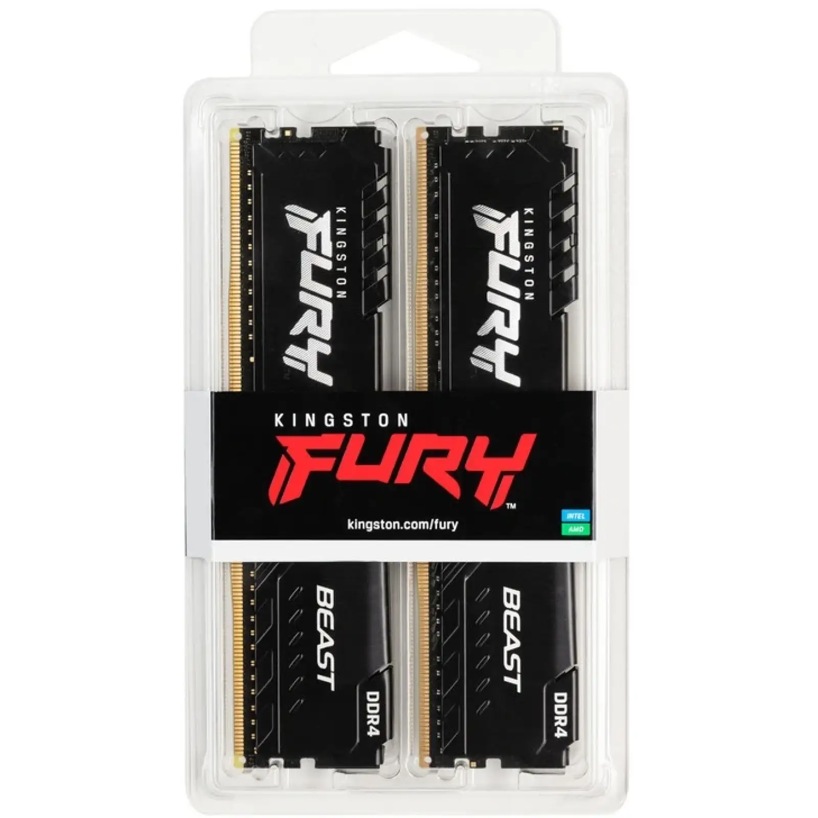 Оперативна пам'ять DDR4 2x8GB/2666 Kingston Fury Beast Black (KF426C16BBK2/16) UA