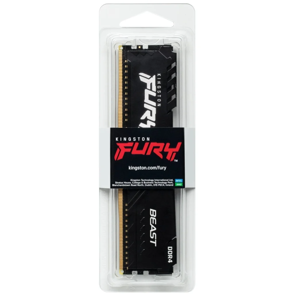 Модуль пам'яті DDR4 16GB/3600 Kingston Fury Beast Black (KF436C18BB/16) UA