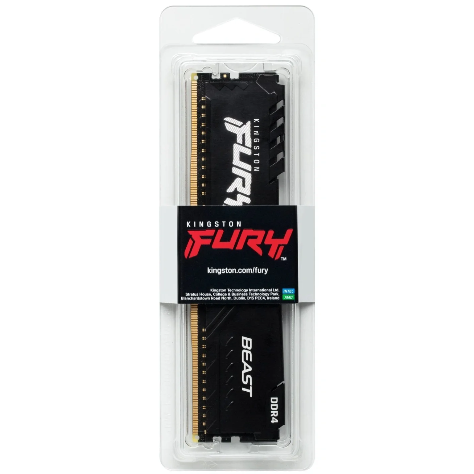 Модуль пам'яті DDR4 16GB/3600 Kingston Fury Beast Black (KF436C18BB/16) UA