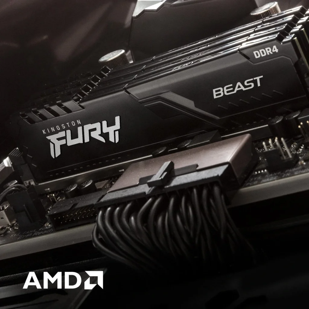 Модуль пам'яті DDR4 16GB/3600 Kingston Fury Beast Black (KF436C18BB/16) UA