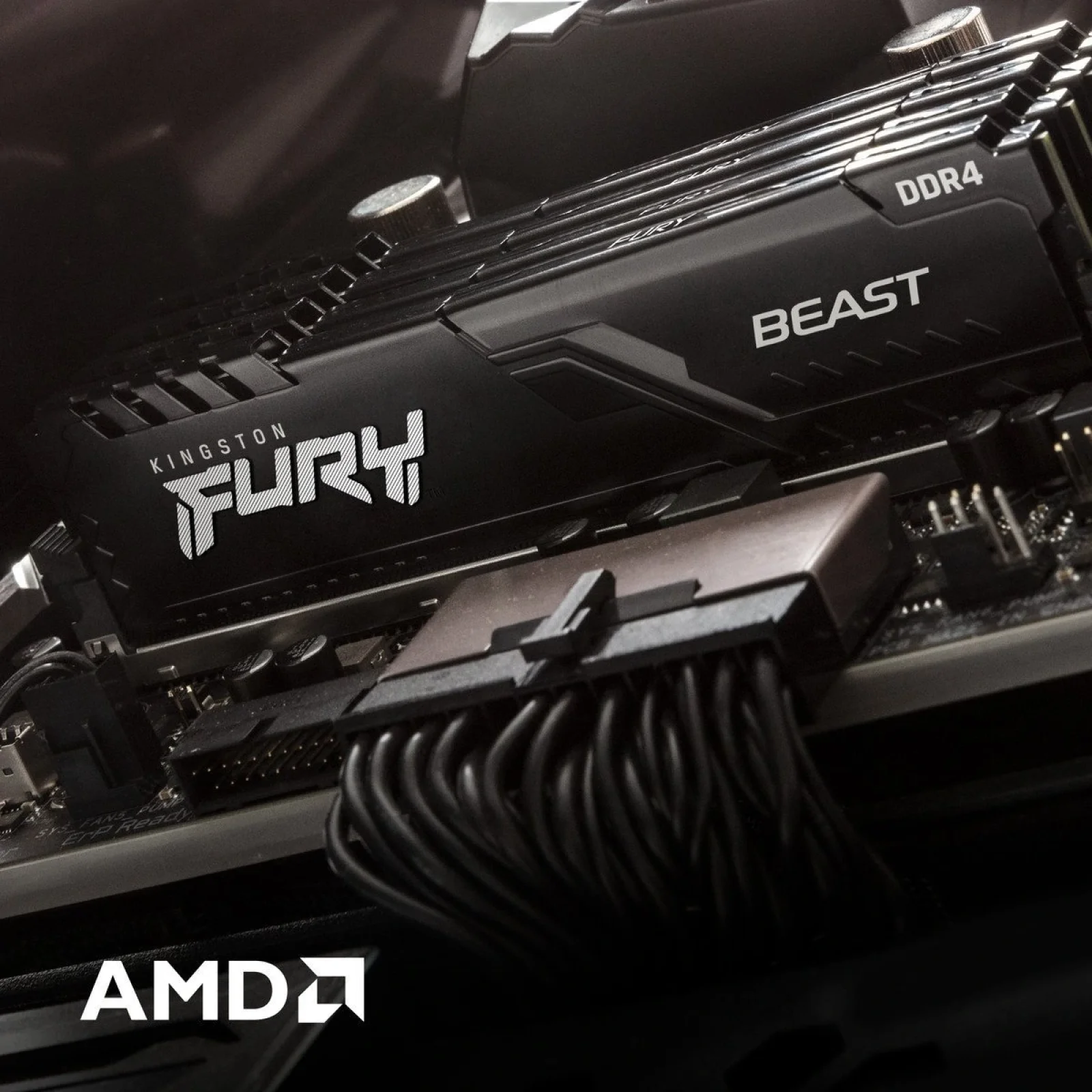 Модуль пам'яті DDR4 16GB/3600 Kingston Fury Beast Black (KF436C18BB/16) UA