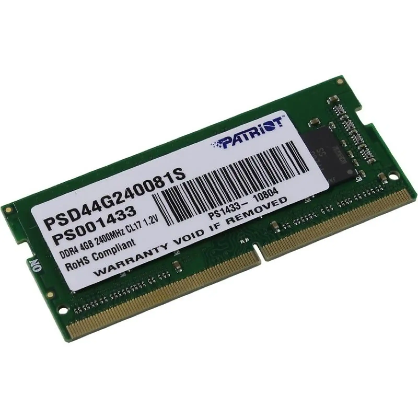 Оперативна пам'ять SO-DIMM 4GB/2400 DDR4 Patriot Signature Line (PSD44G240081S) UA