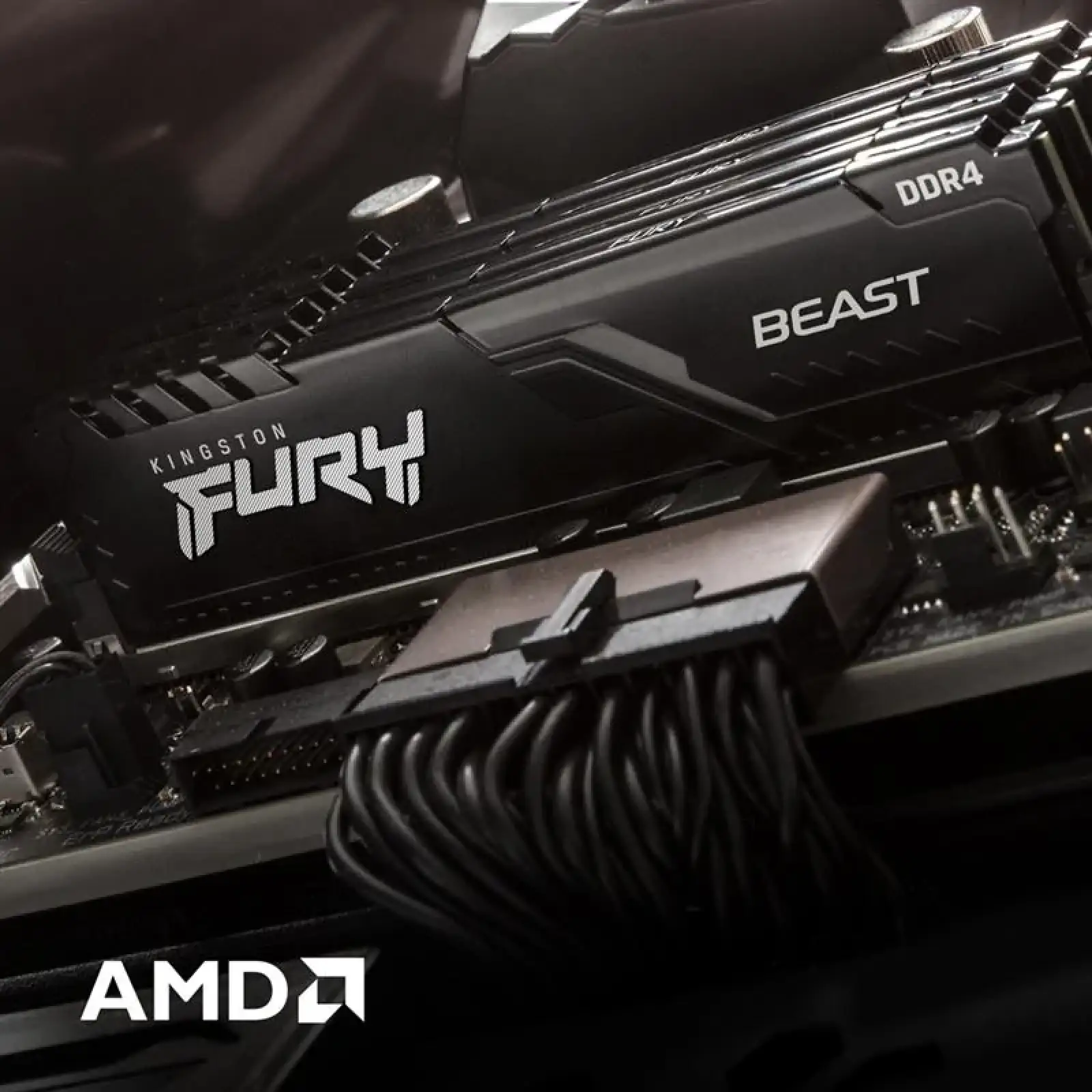 Оперативна пам'ять DDR4 2x4GB/3200 Kingston Fury Beast Black (KF432C16BBK2/8) UA