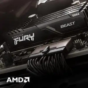 Оперативна пам'ять DDR4 2x4GB/3200 Kingston Fury Beast Black (KF432C16BBK2/8) UA