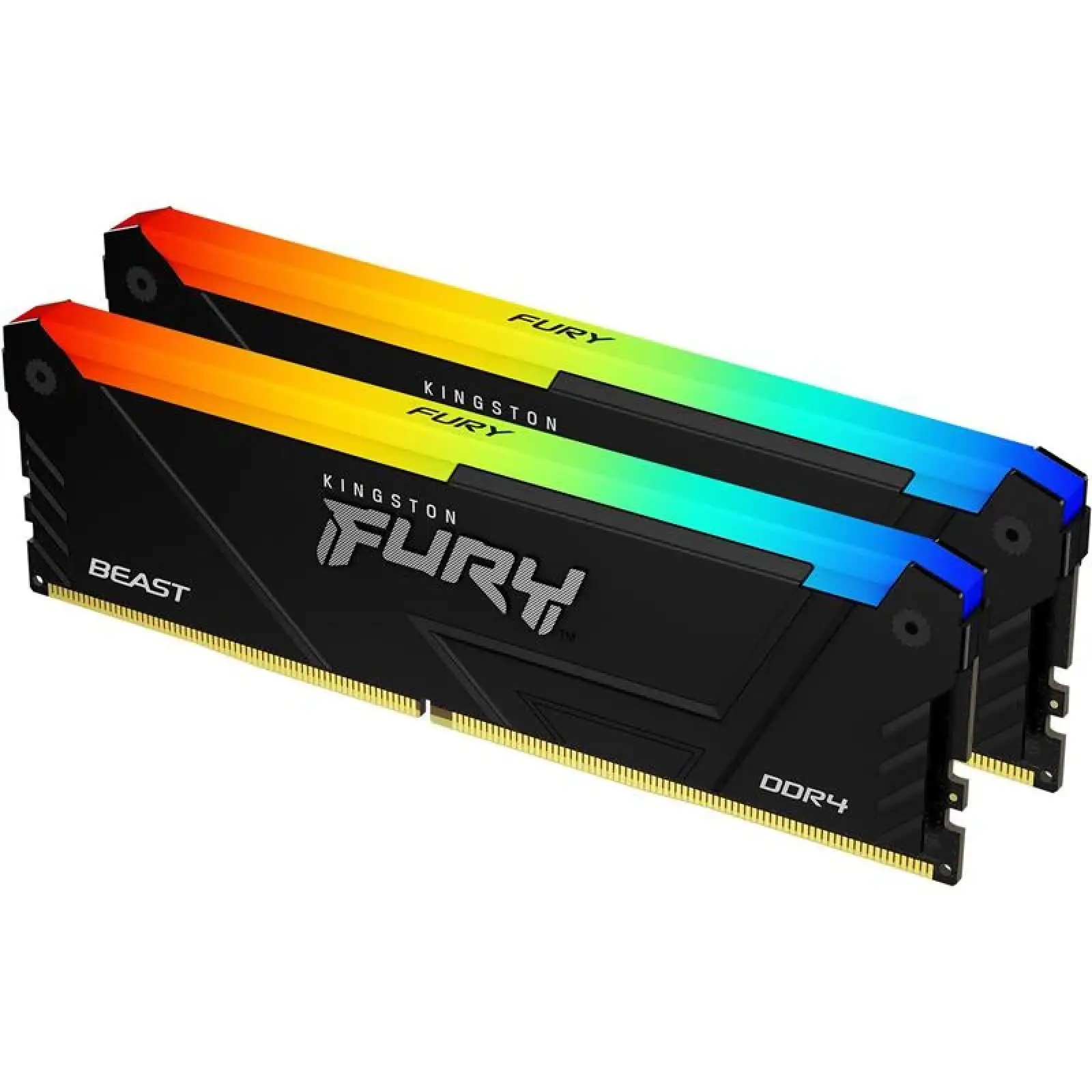 Оперативна пам'ять DDR4 2x8GB/3200 Kingston Fury Beast RGB (KF432C16BB2AK2/16) UA