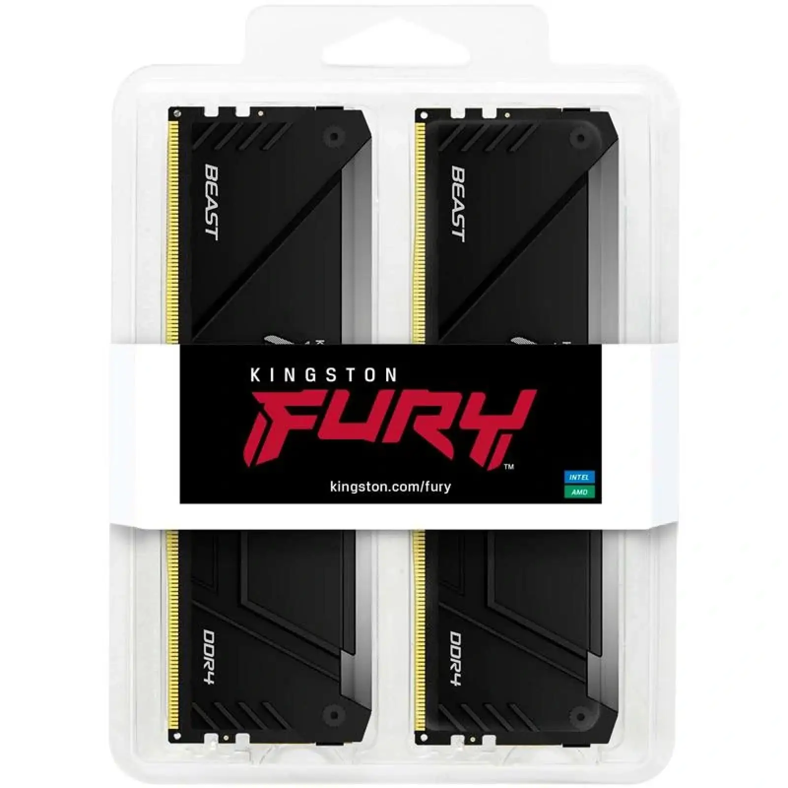 Оперативна пам'ять DDR4 2x8GB/3200 Kingston Fury Beast RGB (KF432C16BB2AK2/16) UA
