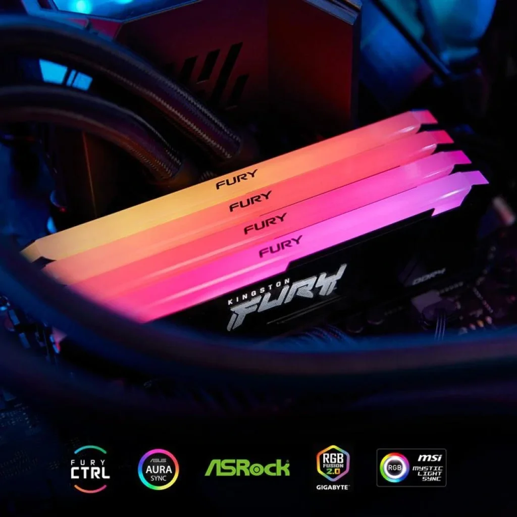 Модуль пам'яті DDR4 2x16GB/3200 Kingston Fury Beast RGB (KF432C16BB12AK2/32) UA