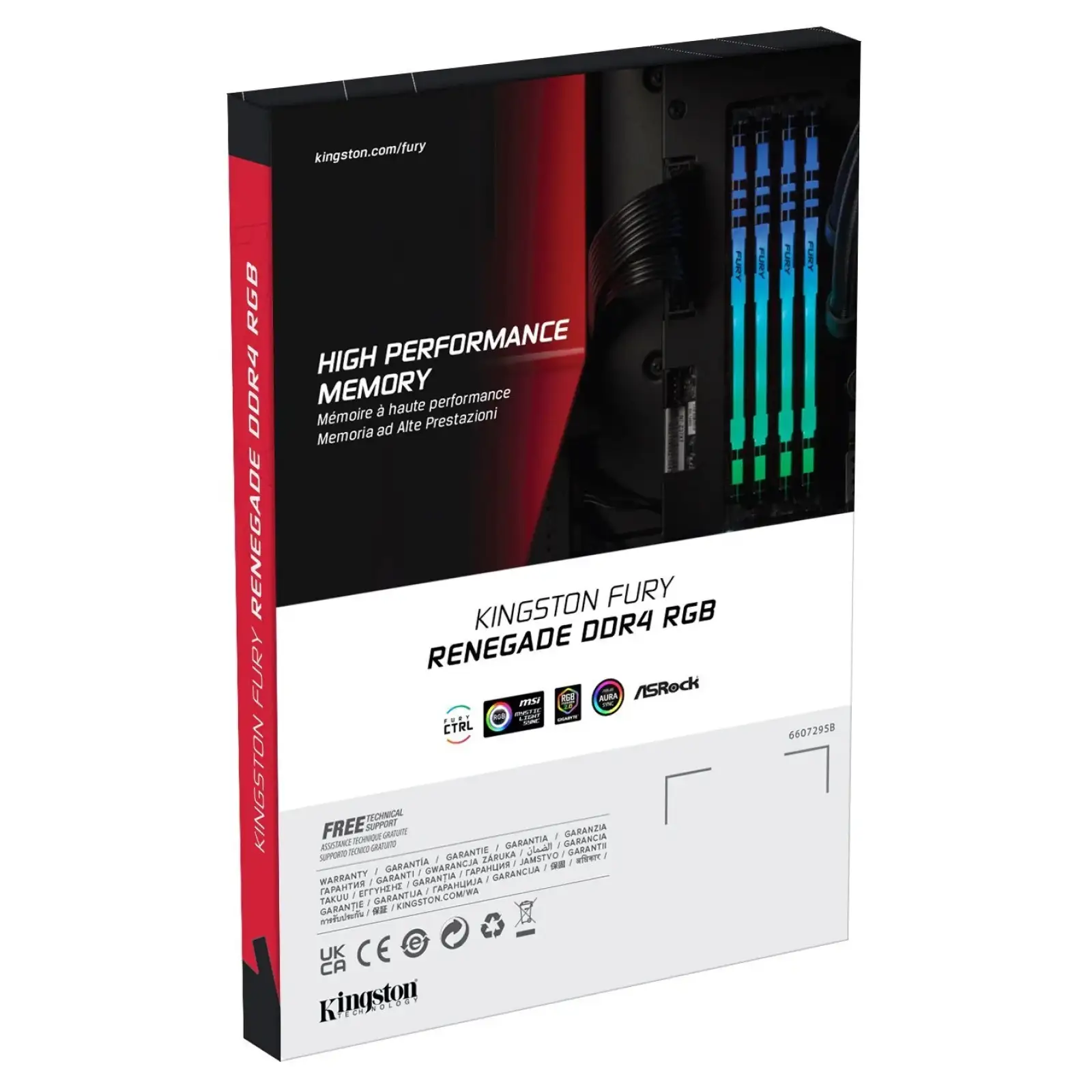 Оперативная память DDR4 2x8GB/4000 Kingston Fury Renegade RGB (KF440C19RB2AK2/16) UA