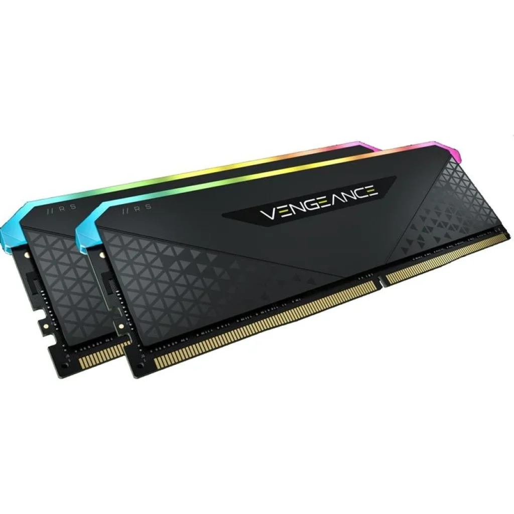 Модуль пам'яті DDR4 2x8GB/3200 Corsair Vengeance RGB RS Black (CMG16GX4M2E3200C16) UA