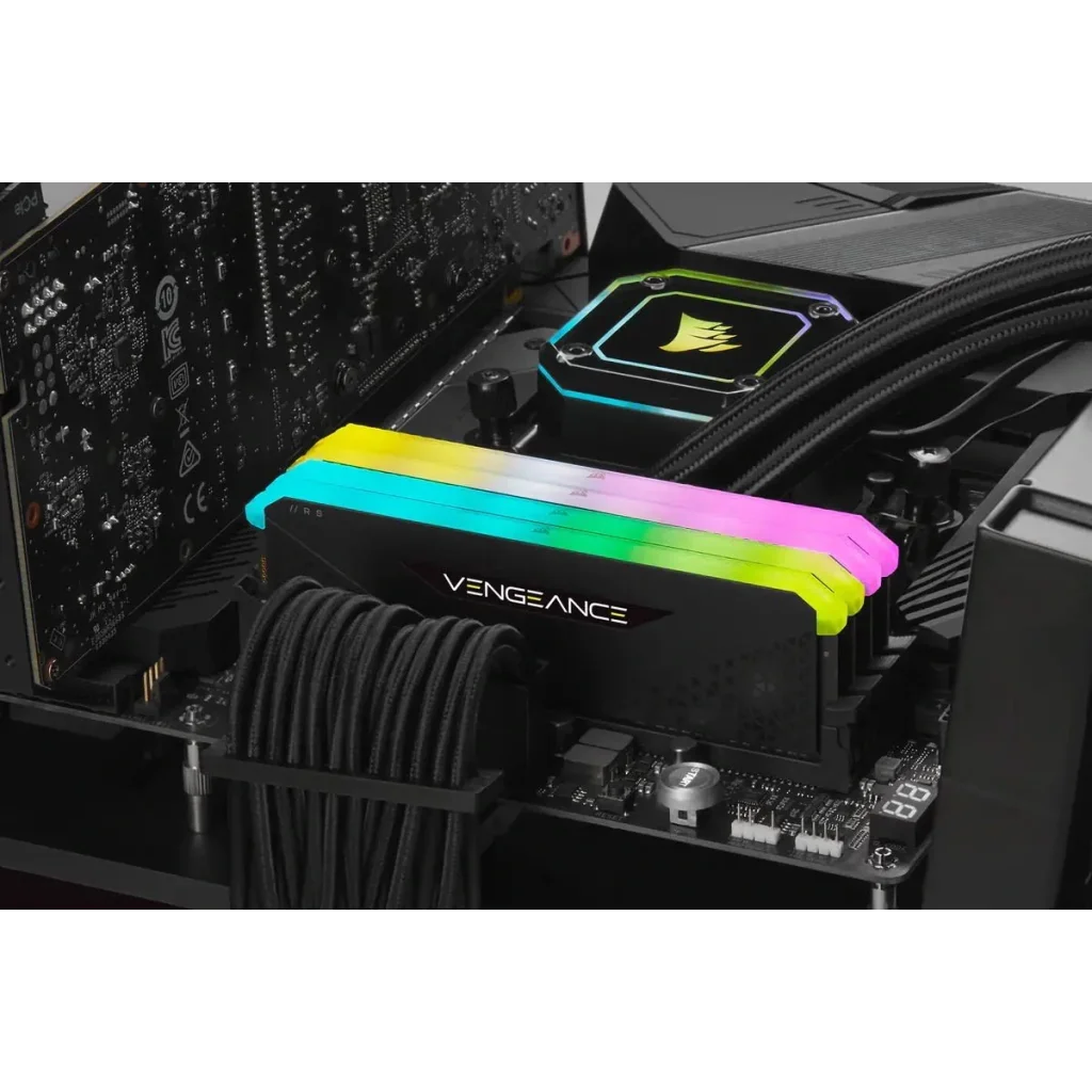Модуль пам'яті DDR4 2x8GB/3200 Corsair Vengeance RGB RS Black (CMG16GX4M2E3200C16) UA