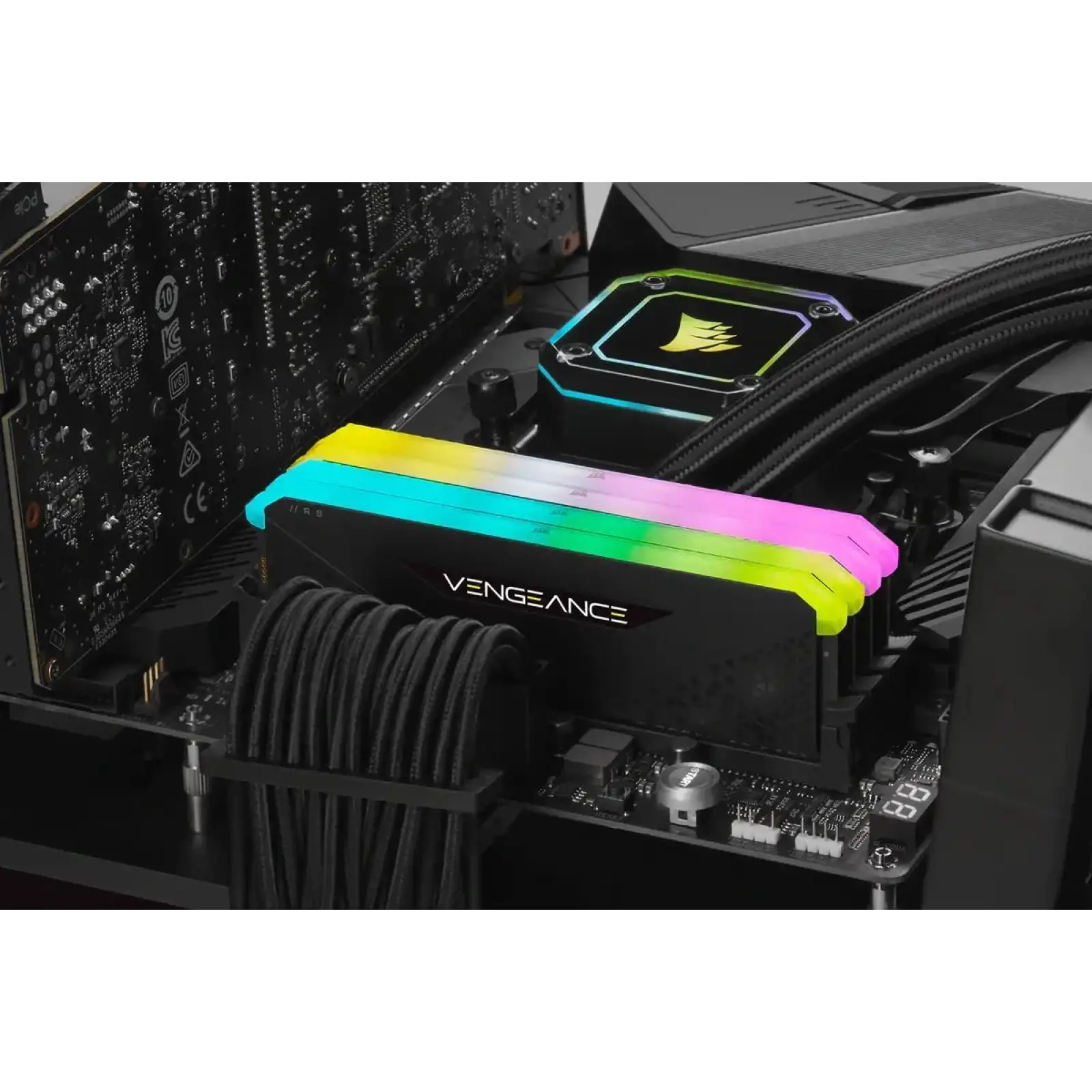 Оперативна пам'ять DDR4 2x8GB/3200 Corsair Vengeance RGB RS Black (CMG16GX4M2E3200C16) UA