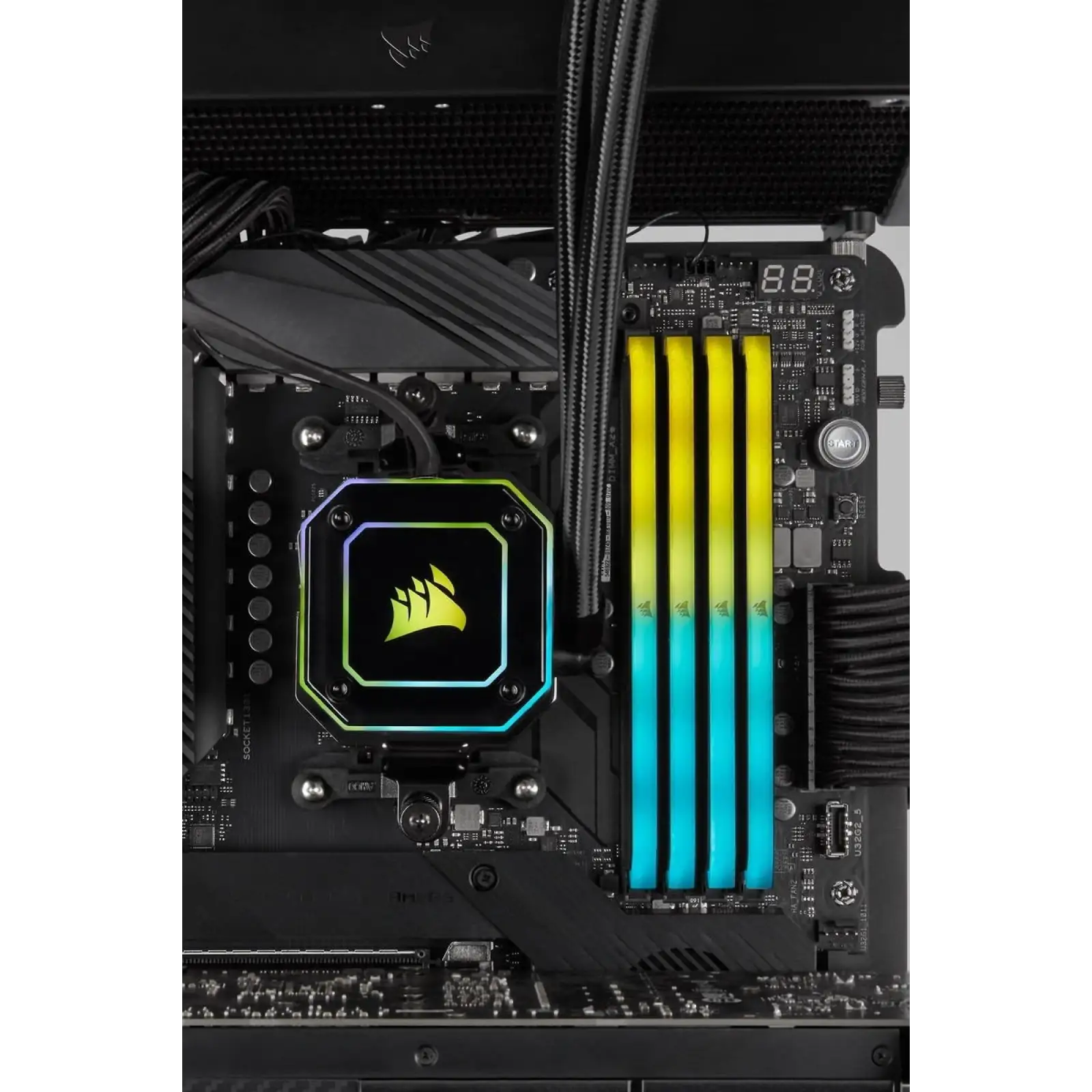Оперативна пам'ять DDR4 2x32GB/3600 Corsair Vengeance RGB RS Black (CMG64GX4M2D3600C18) UA