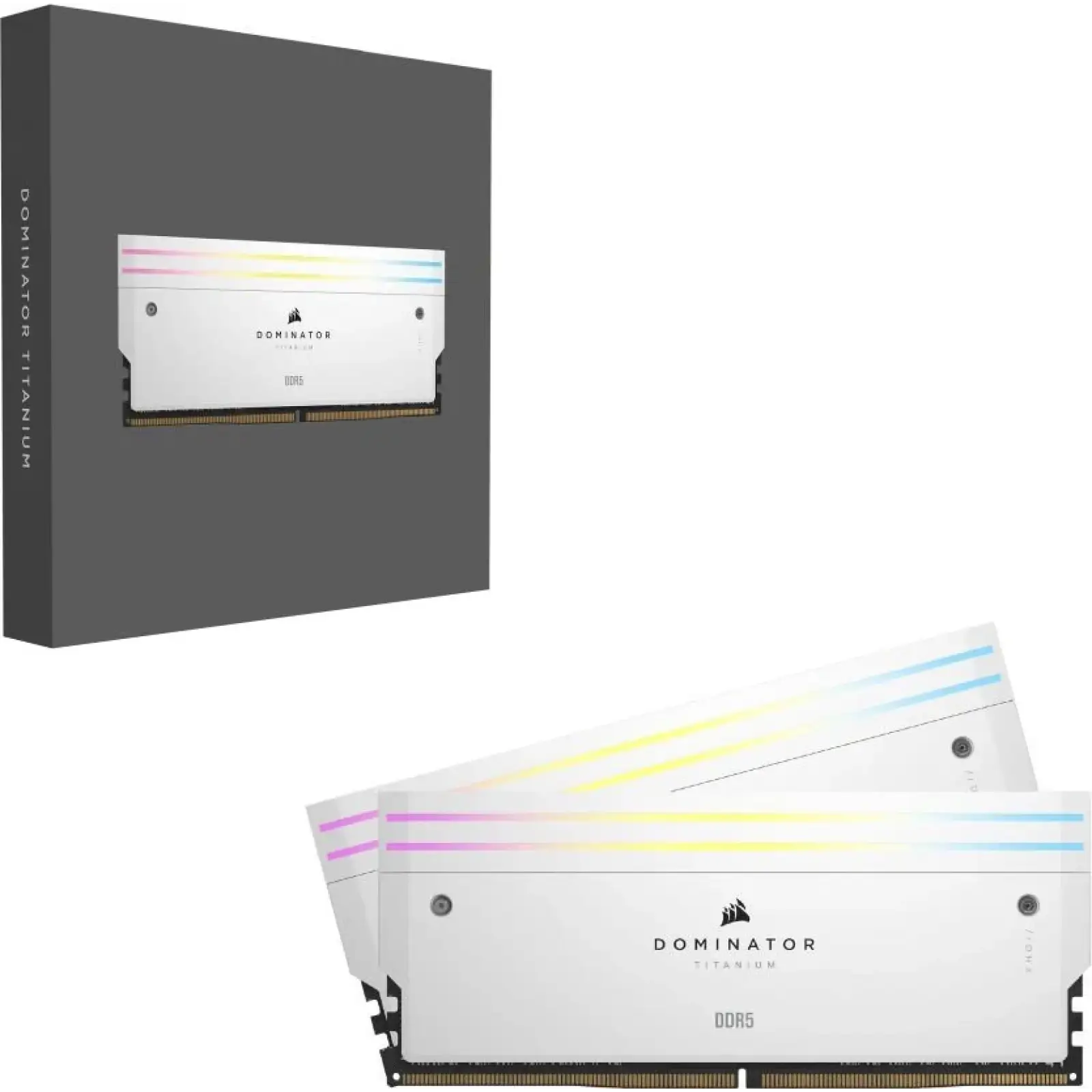 Оперативна пам'ять DDR5 2x16GB/6000 Corsair Dominator Titanium RGB White (CMP32GX5M2B6000C30W) UA