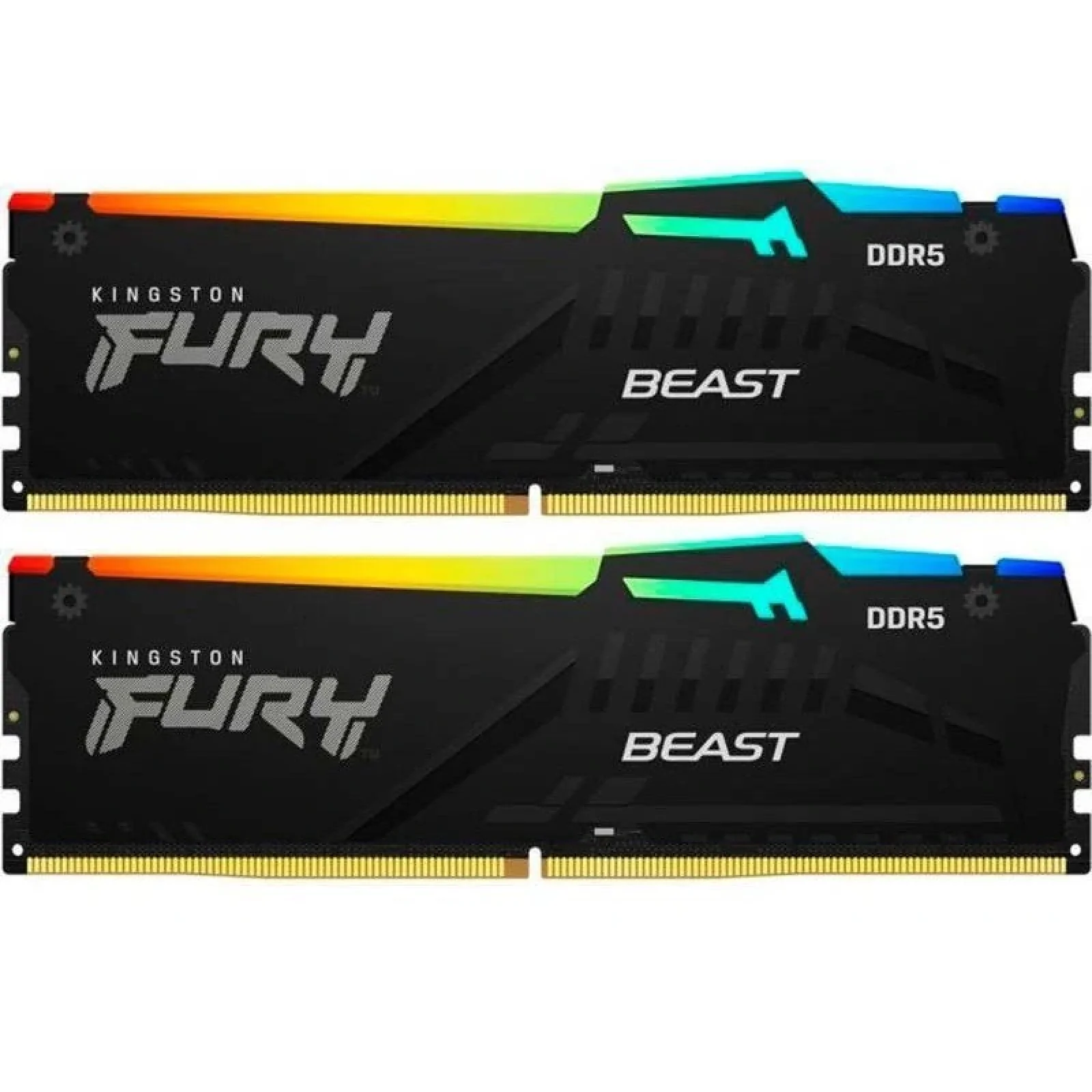 Модуль пам'яті DDR5 2x8GB/5200 Kingston Fury Beast RGB Black (KF552C36BBEAK2-16) UA