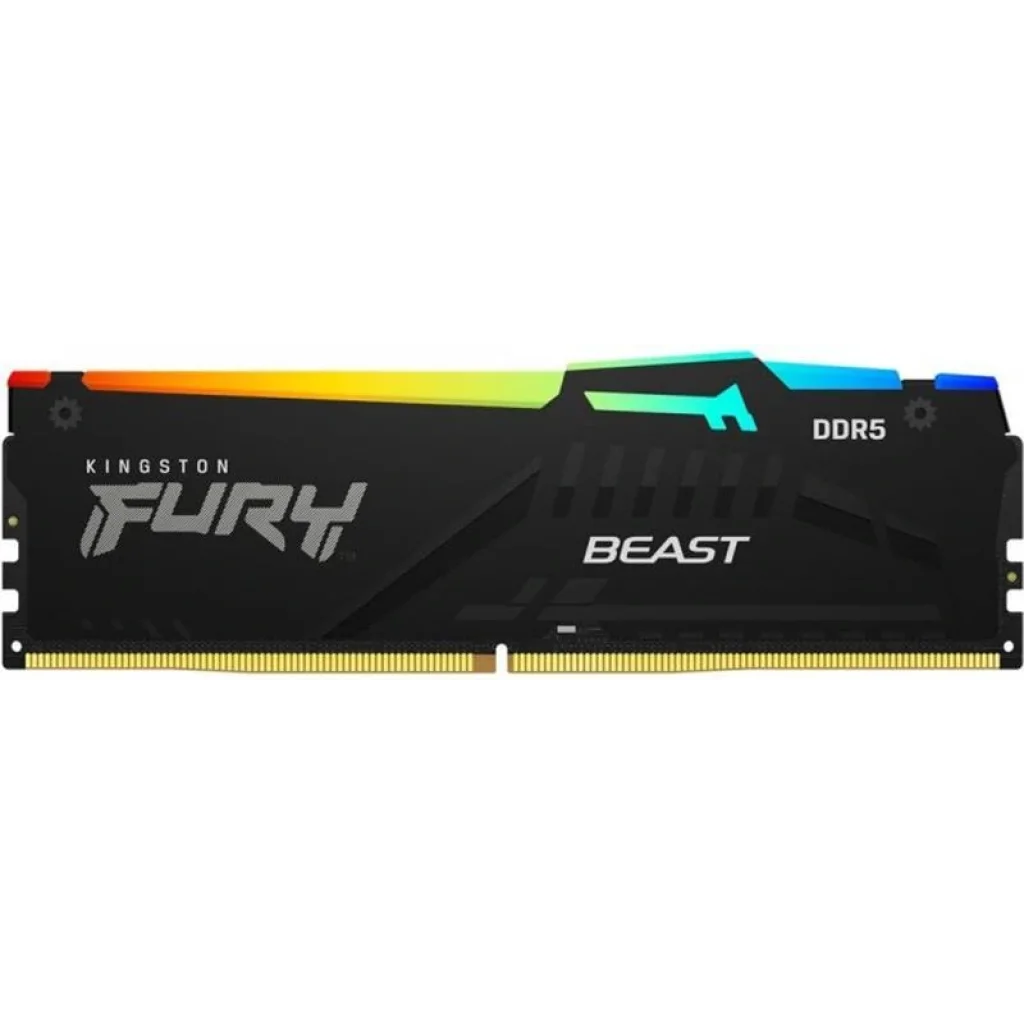 Модуль пам'яті DDR5 2x8GB/5200 Kingston Fury Beast RGB Black (KF552C36BBEAK2-16) UA