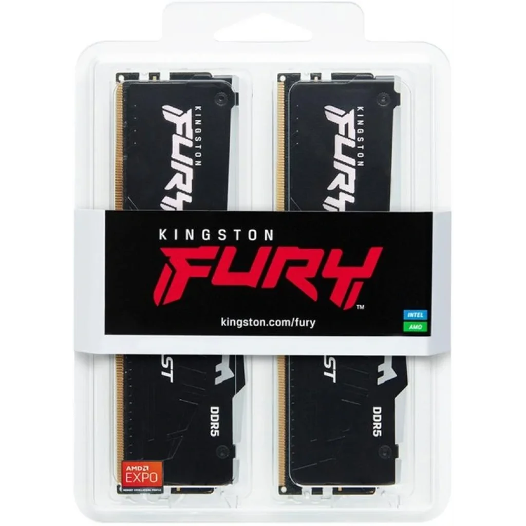 Модуль пам'яті DDR5 2x8GB/5200 Kingston Fury Beast RGB Black (KF552C36BBEAK2-16) UA