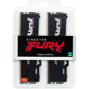 Модуль пам'яті DDR5 2x8GB/5200 Kingston Fury Beast RGB Black (KF552C36BBEAK2-16) UA