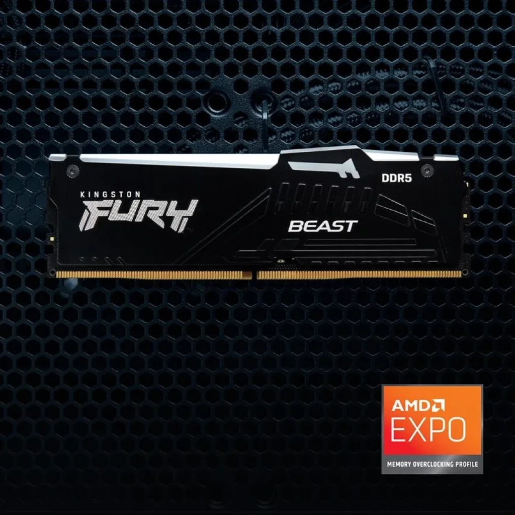 Модуль пам'яті DDR5 2x8GB/5200 Kingston Fury Beast RGB Black (KF552C36BBEAK2-16) UA