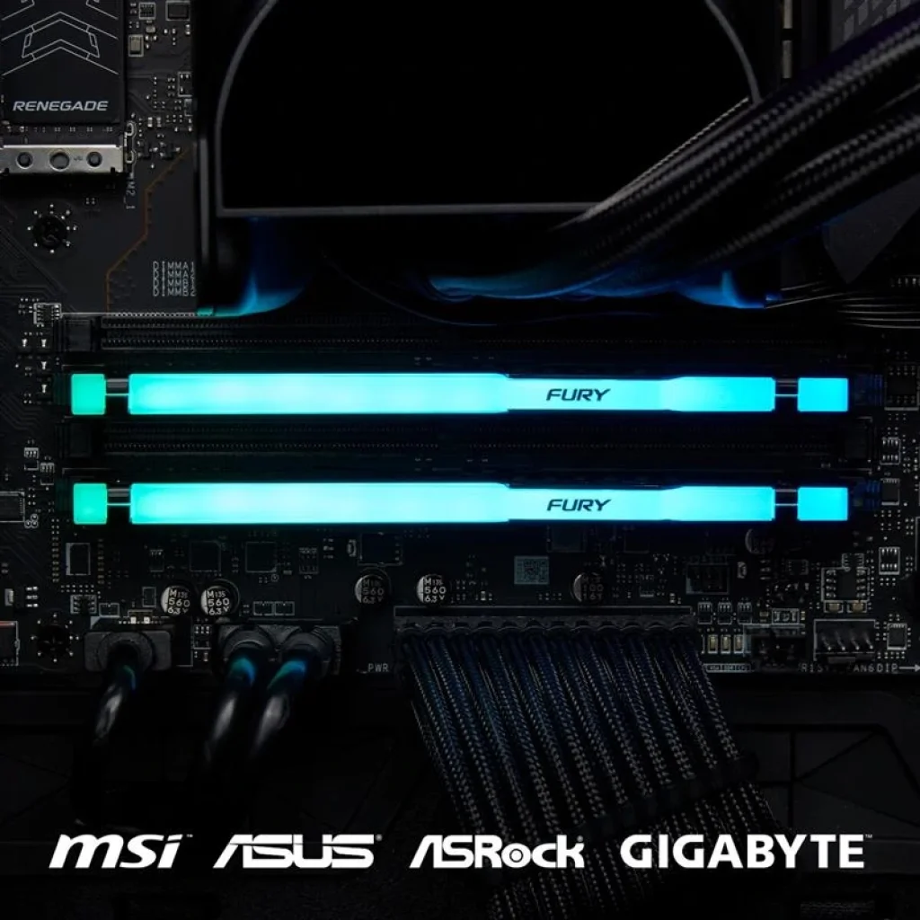 Модуль пам'яті DDR5 2x8GB/5200 Kingston Fury Beast RGB Black (KF552C36BBEAK2-16) UA