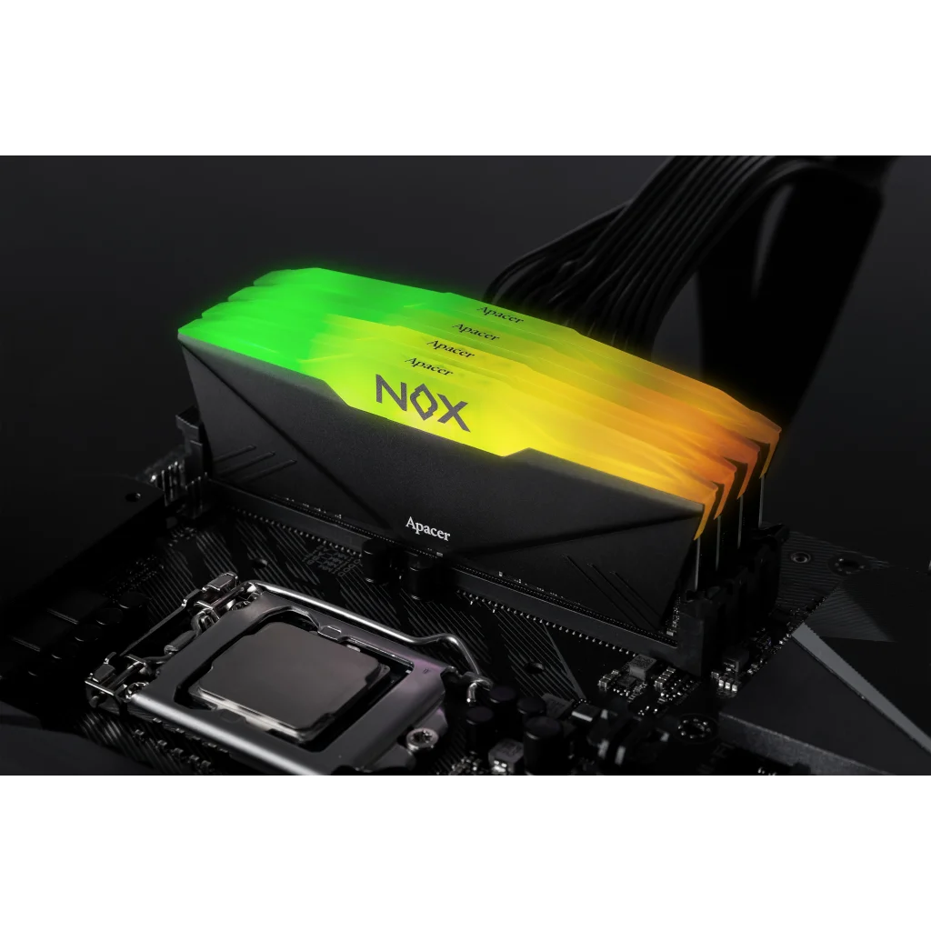 Модуль памяти DDR4 2x16GB/3200 Apacer NOX RGB Black (AH4U32G32C28YNBAA-2) UA