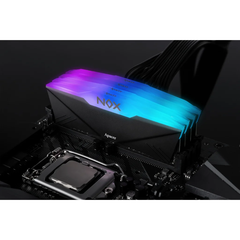 Модуль памяти DDR4 2x16GB/3200 Apacer NOX RGB Black (AH4U32G32C28YNBAA-2) UA