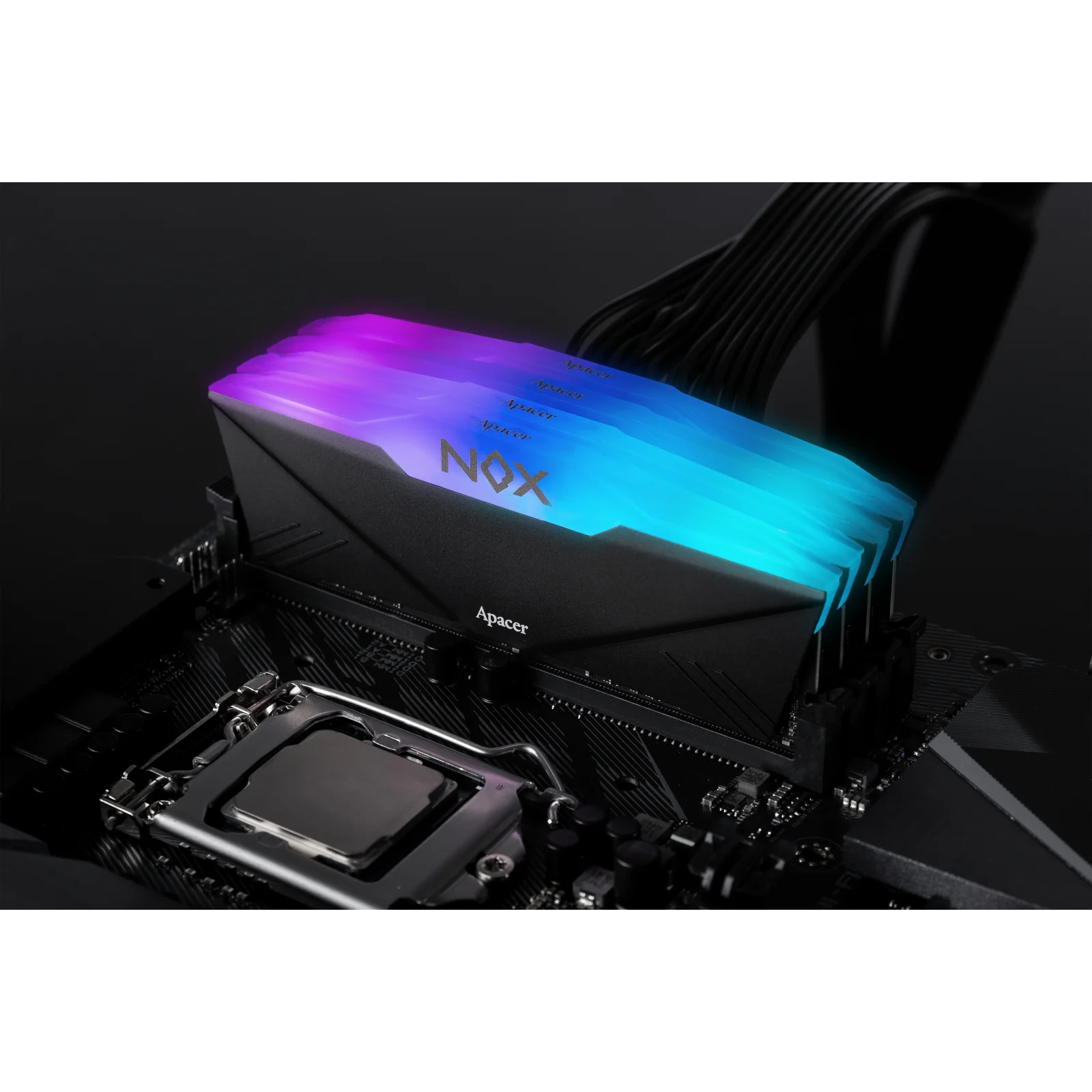 Модуль памяти DDR4 2x16GB/3200 Apacer NOX RGB Black (AH4U32G32C28YNBAA-2) UA