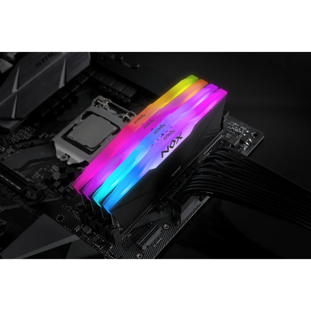 Модуль памяти DDR4 2x16GB/3200 Apacer NOX RGB Black (AH4U32G32C28YNBAA-2) UA