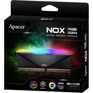 Оперативна пам'ять DDR4 2x16GB/3600 Apacer NOX RGB Black (AH4U32G36C25YNBAA-2) UA