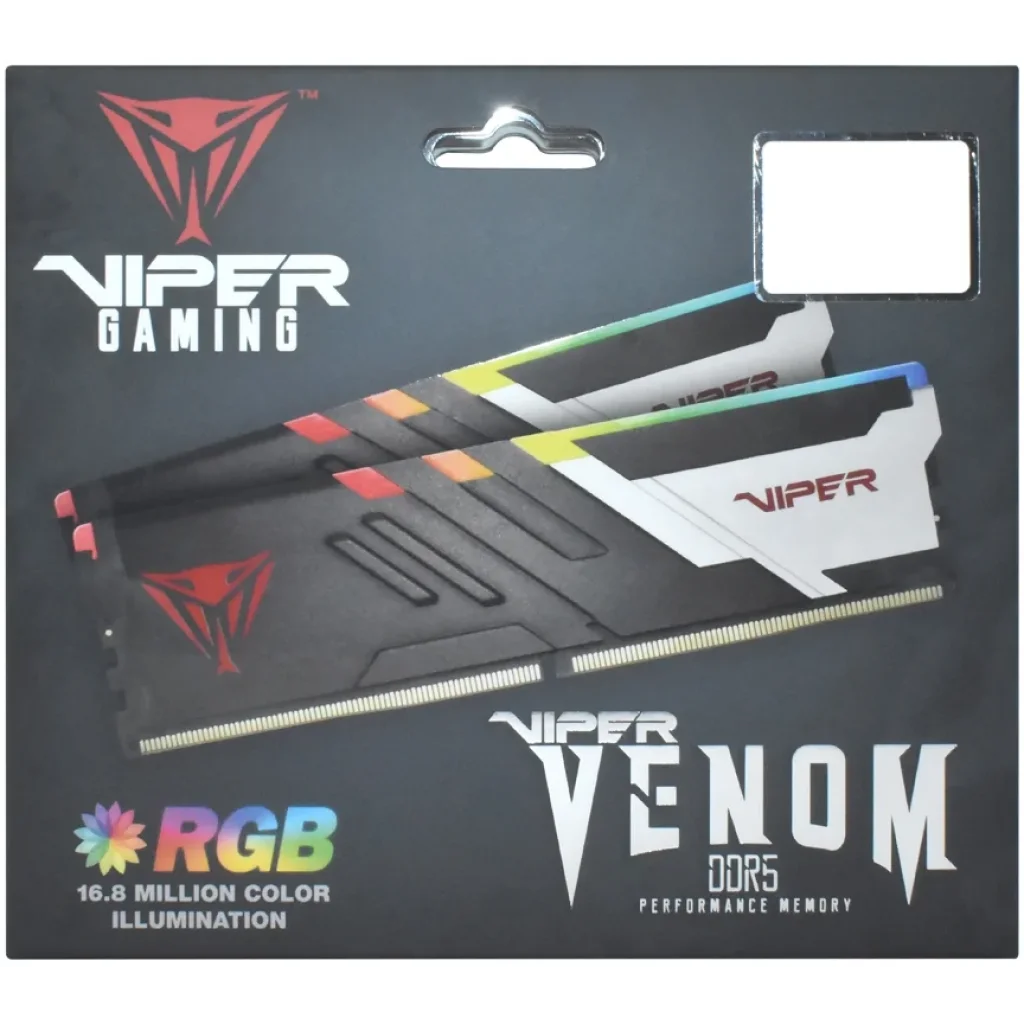 Модуль памяти DDR5 2x32GB/6000 Patriot Viper Venom RGB (PVVR564G600C36K) UA