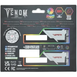 Модуль памяти DDR5 2x32GB/6000 Patriot Viper Venom RGB (PVVR564G600C36K) UA