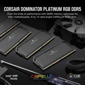 Оперативна пам'ять DDR5 2x32GB/6000 Corsair Dominator Platinum RGB Black (CMT64GX5M2B6000C30) UA