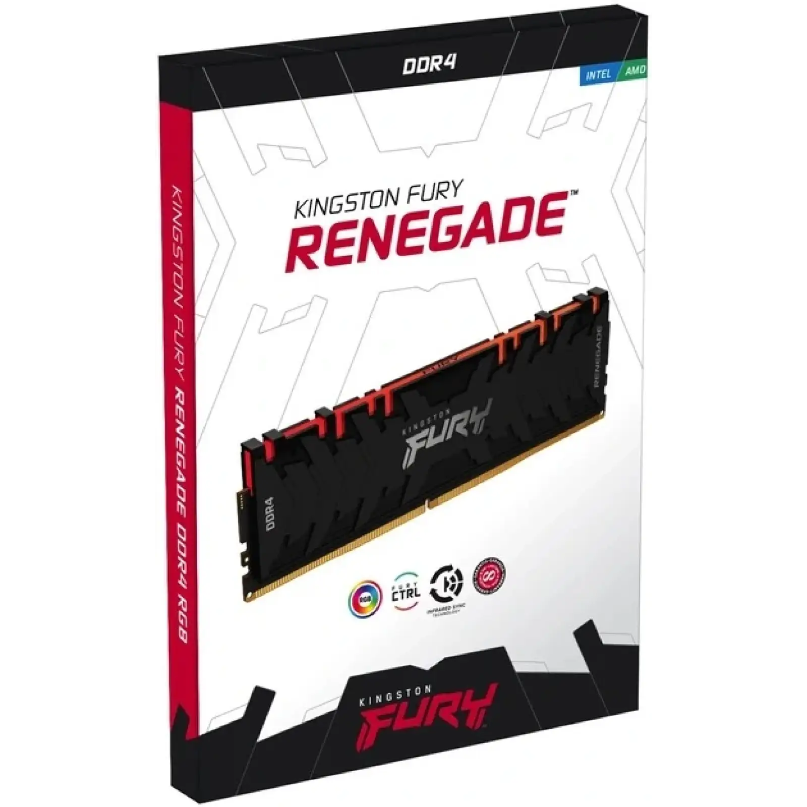Оперативна пам'ять DDR4 8GB/3200 Kingston Fury Renegade RGB (KF432C16RBA/8) UA