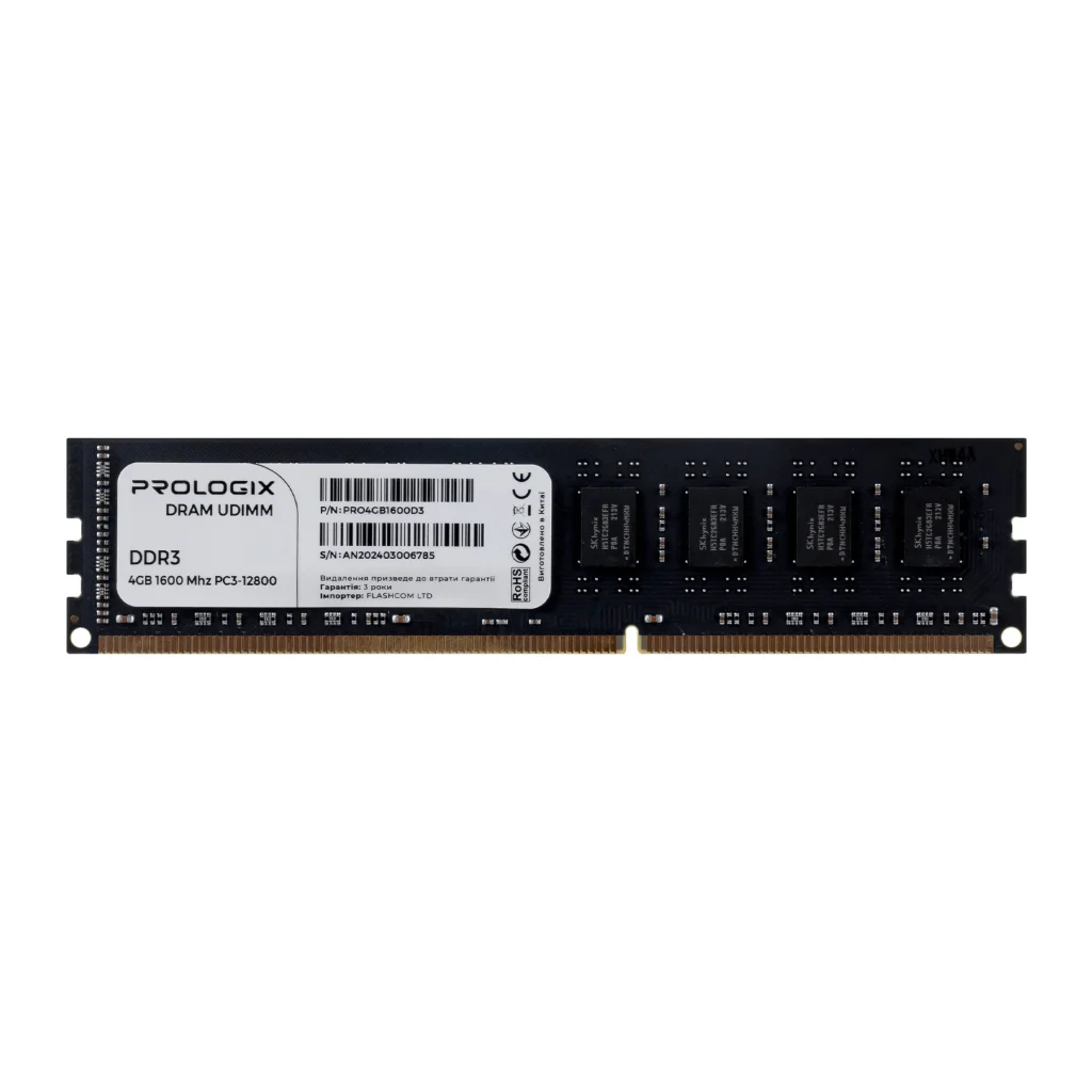 Модуль пам'яті DDR3 4GB/1600 Prologix (PRO4GB1600D3) UA