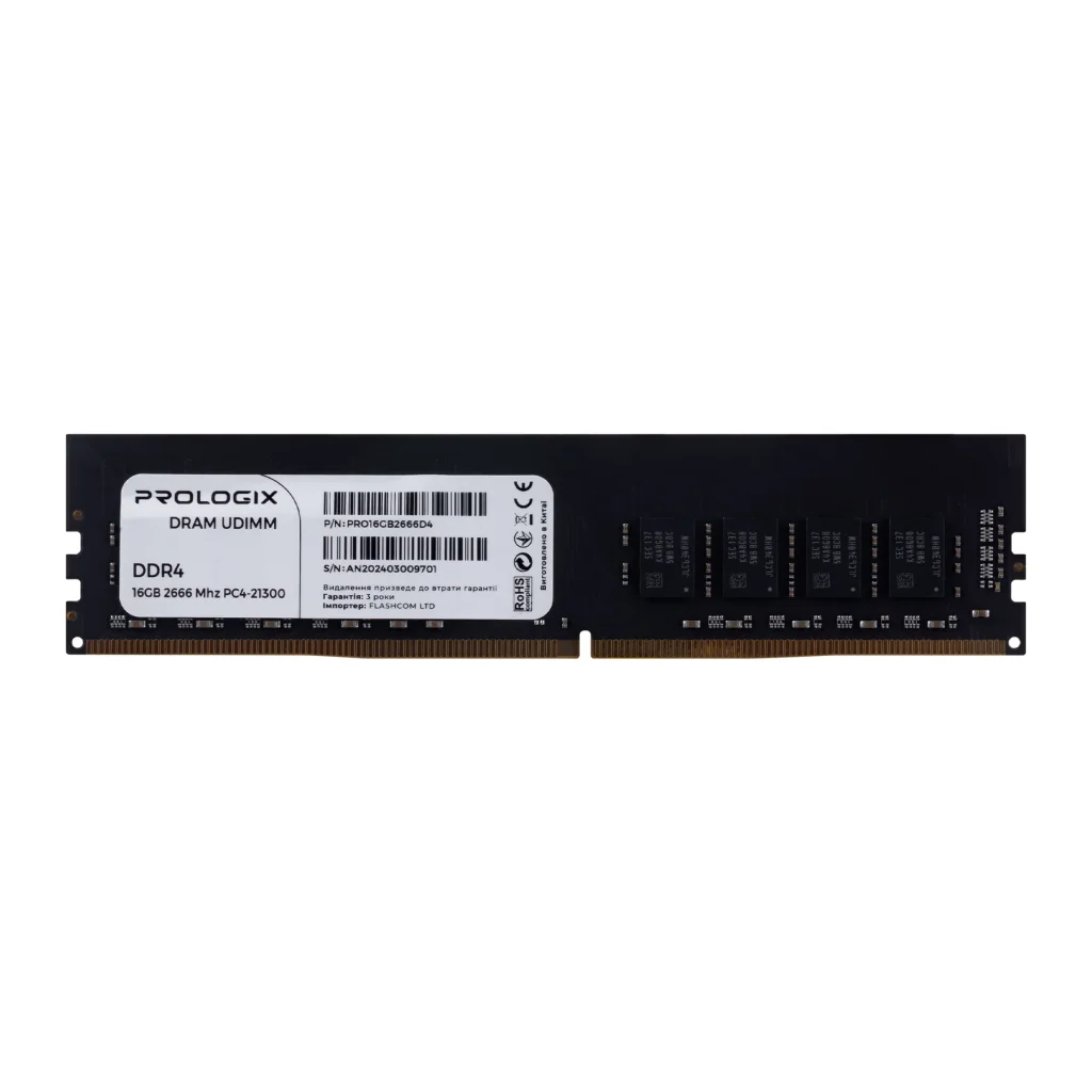 Модуль пам'яті DDR4 16GB/2666 Prologix (PRO16GB2666D4) UA