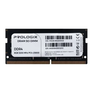 Модуль памяти SO-DIMM 8GB/3200 DDR4 Prologix (PRO8GB3200D4S) UA