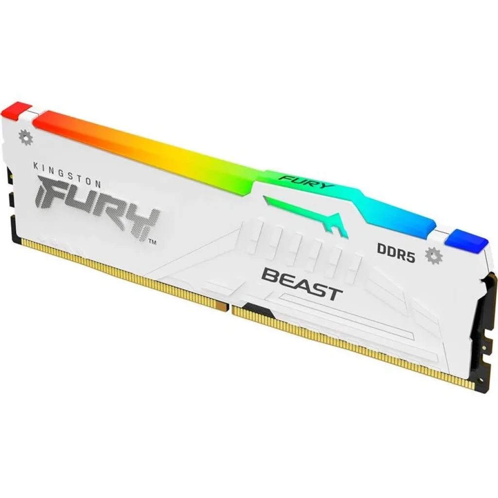 Модуль памяти DDR5 16GB/5600 Kingston Fury Beast White RGB (KF556C36BWEA-16) UA