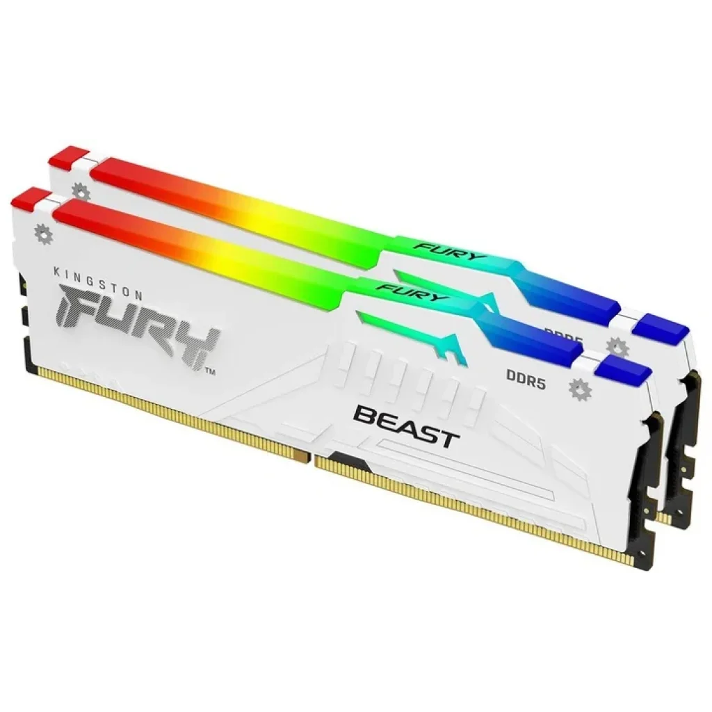 Модуль памяти DDR5 2х16GB/5600 Kingston Fury Beast White RGB (KF556C36BWEK2-32) UA