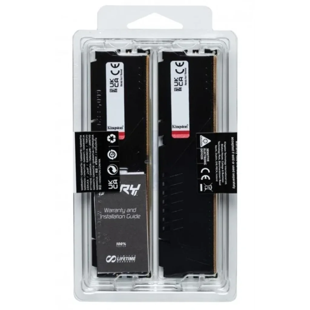 Модуль памяти DDR5 2x16GB/6000 Kingston Fury Beast Black (KF560C36BBE2K2-32) UA