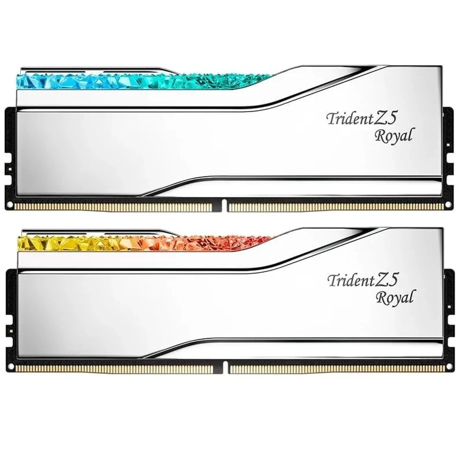 Модуль пам'яті DDR5 2x32GB/6400 G.Skill Trident Z5 Royal Silver (F5-6400J3239G32GX2-TR5S) UA