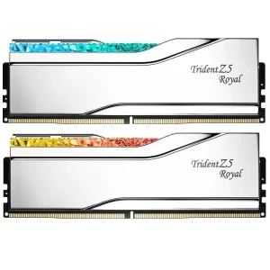 Модуль пам'яті DDR5 2x32GB/6400 G.Skill Trident Z5 Royal Silver (F5-6400J3239G32GX2-TR5S) UA