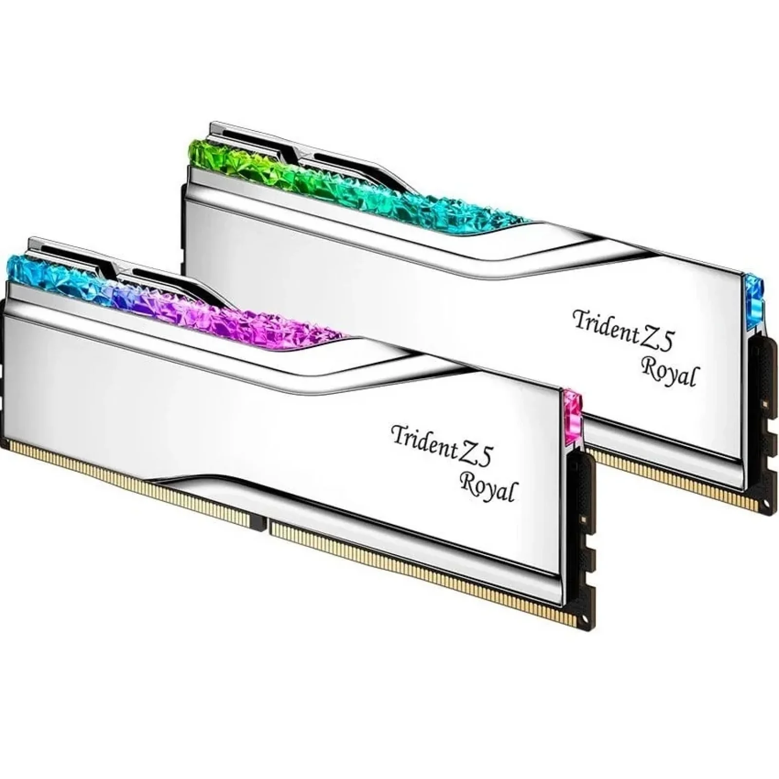 Модуль пам'яті DDR5 2x32GB/6400 G.Skill Trident Z5 Royal Silver (F5-6400J3239G32GX2-TR5S) UA