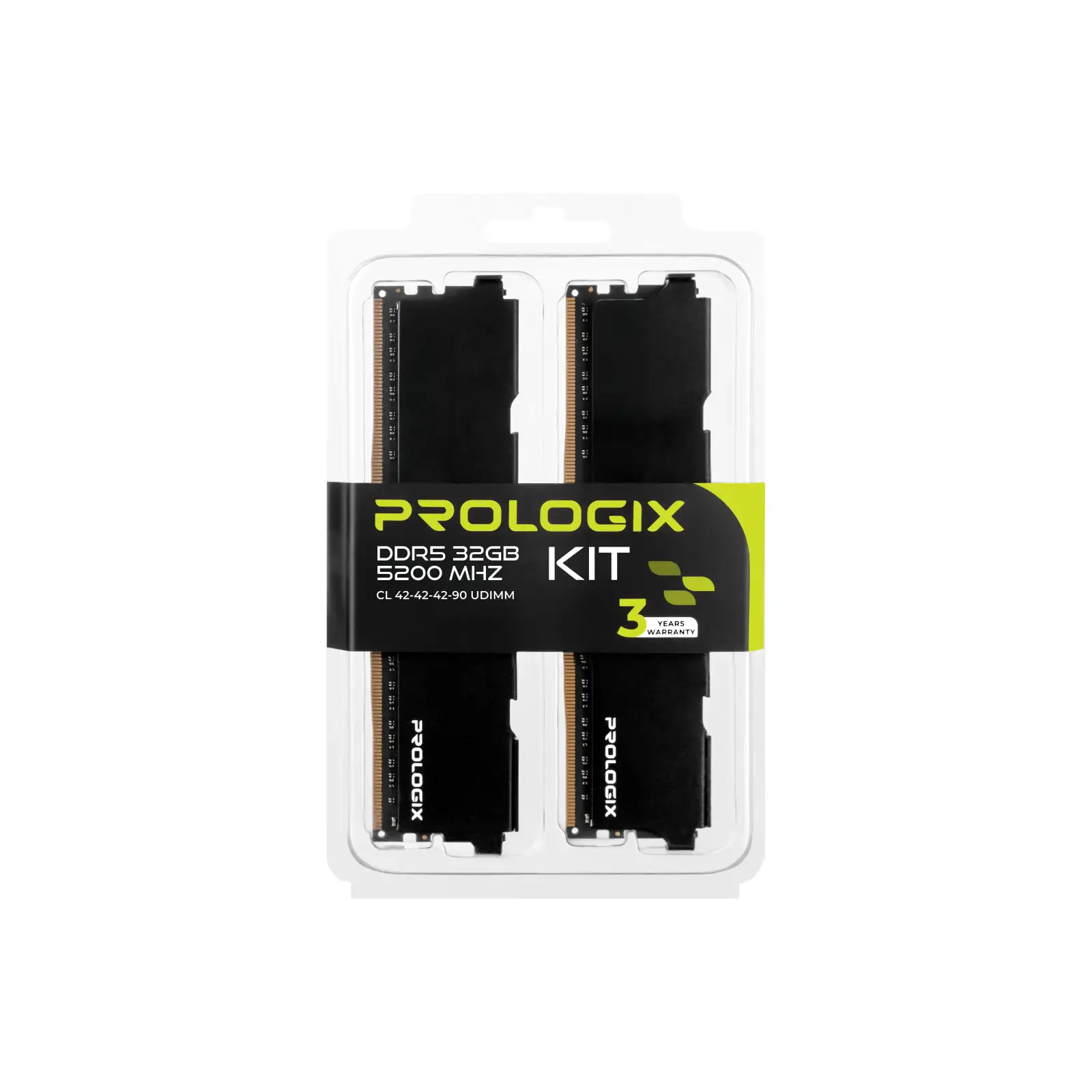 Оперативная память DDR5 2x16GB/5200 Prologix Black (PRO32GB5200B5K) UA