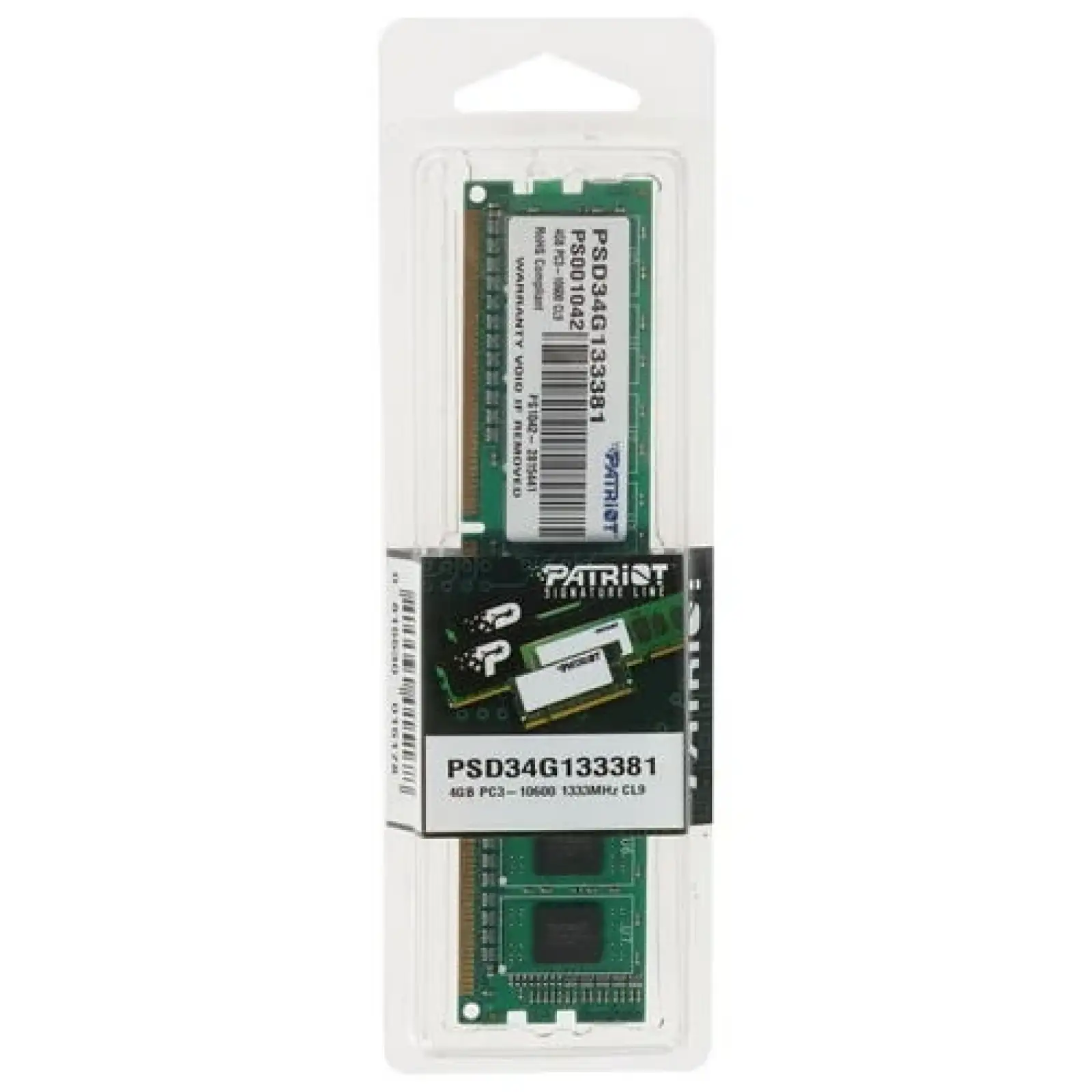 Оперативна пам'ять DDR3 4GB/1333 Patriot Signature Line (PSD34G133381) UA