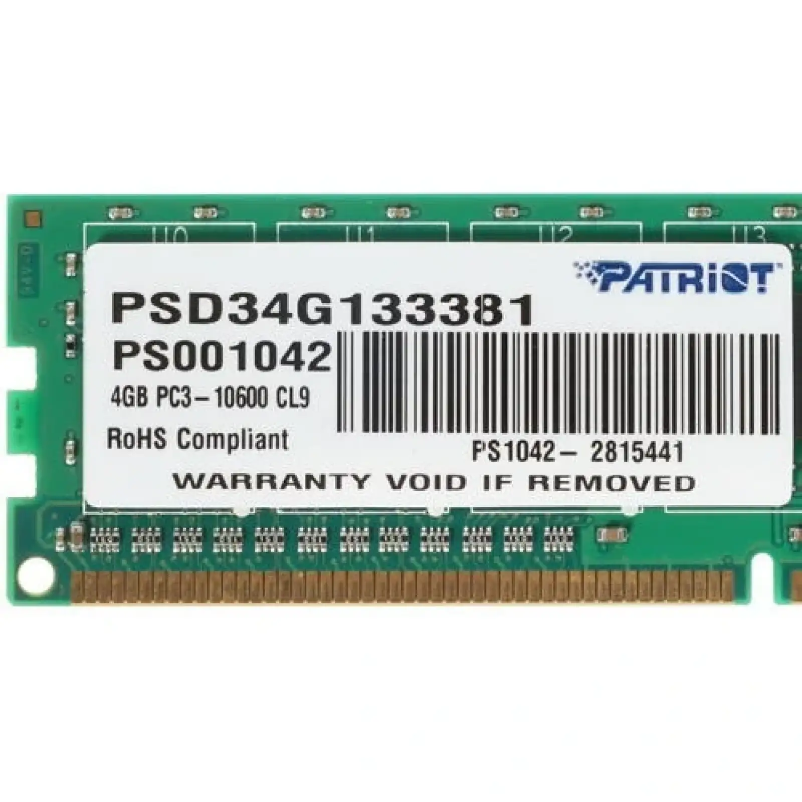 Оперативна пам'ять DDR3 4GB/1333 Patriot Signature Line (PSD34G133381) UA