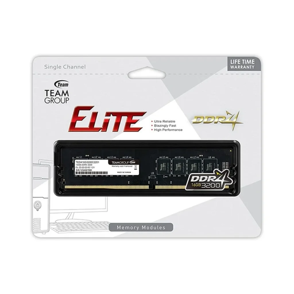 Модуль памяти DDR4 16GB/3200 Team Elite (TED416G3200C2201) UA