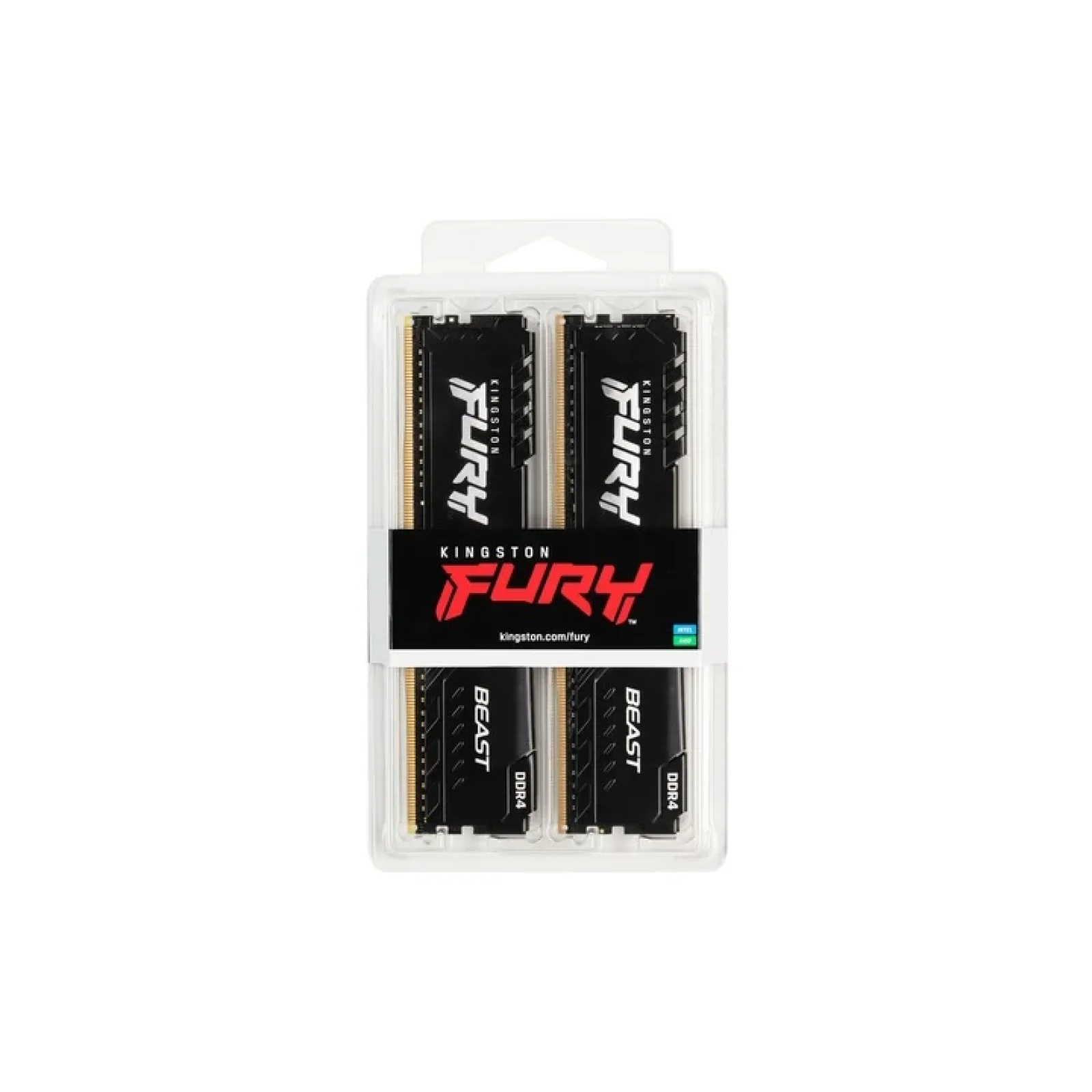 Модуль пам'яті DDR4 2x16GB/3200 Kingston Fury Beast Black (KF432C16BB1K2/32) UA