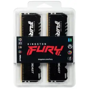 Оперативна пам'ять DDR4 2x16GB/3600 Kingston Fury Beast RGB Black (KF436C18BBAK2/32) UA