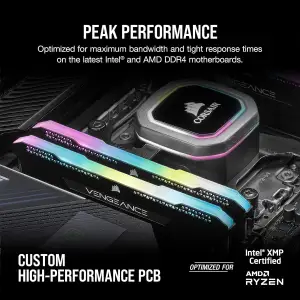 Оперативна пам'ять DDR4 2x16GB/3600 Corsair Vengeance RGB Pro SL Black (CMH32GX4M2D3600C18) UA