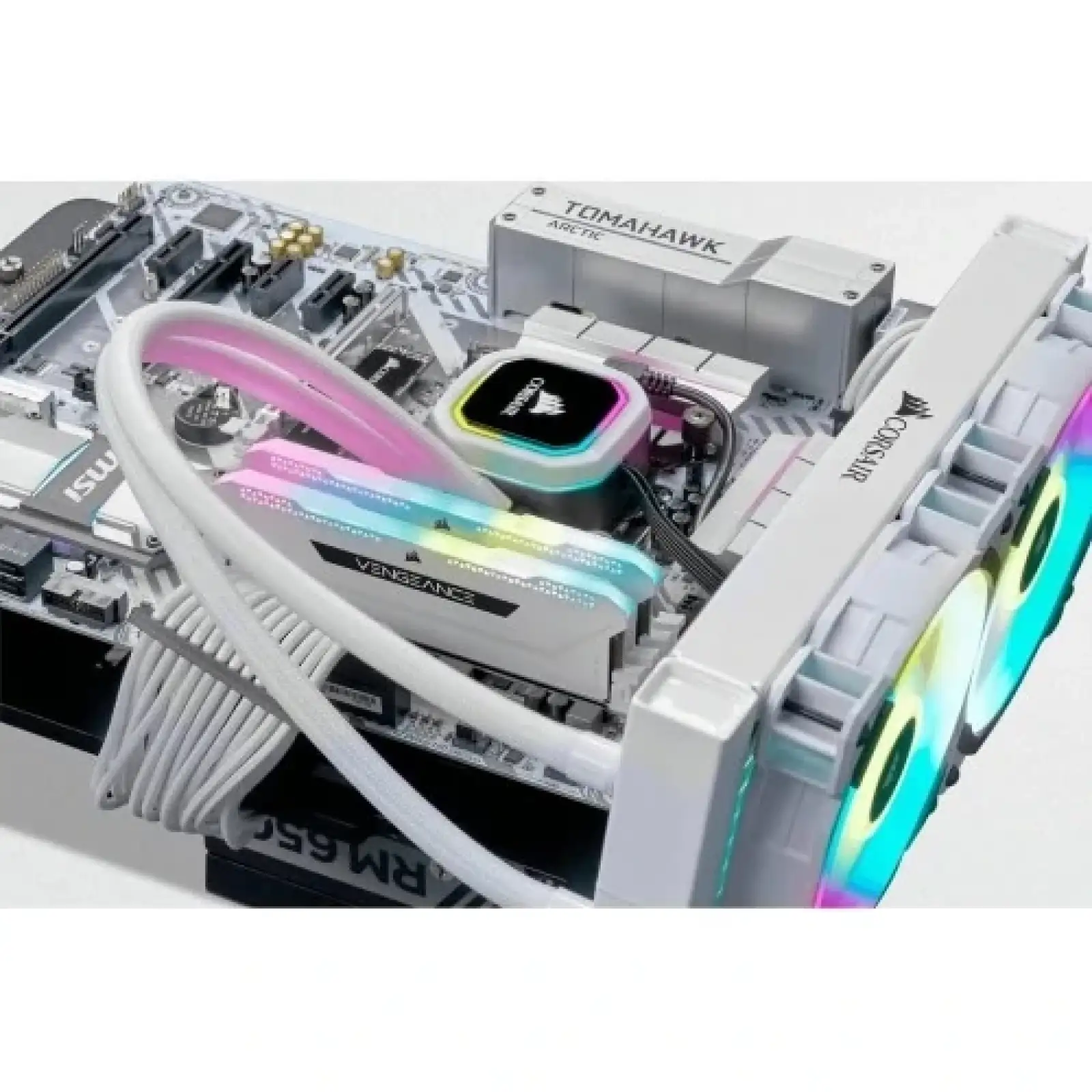 Оперативна пам'ять DDR4 2x16GB/3600 Corsair Vengeance RGB Pro SL White (CMH32GX4M2D3600C18W) UA