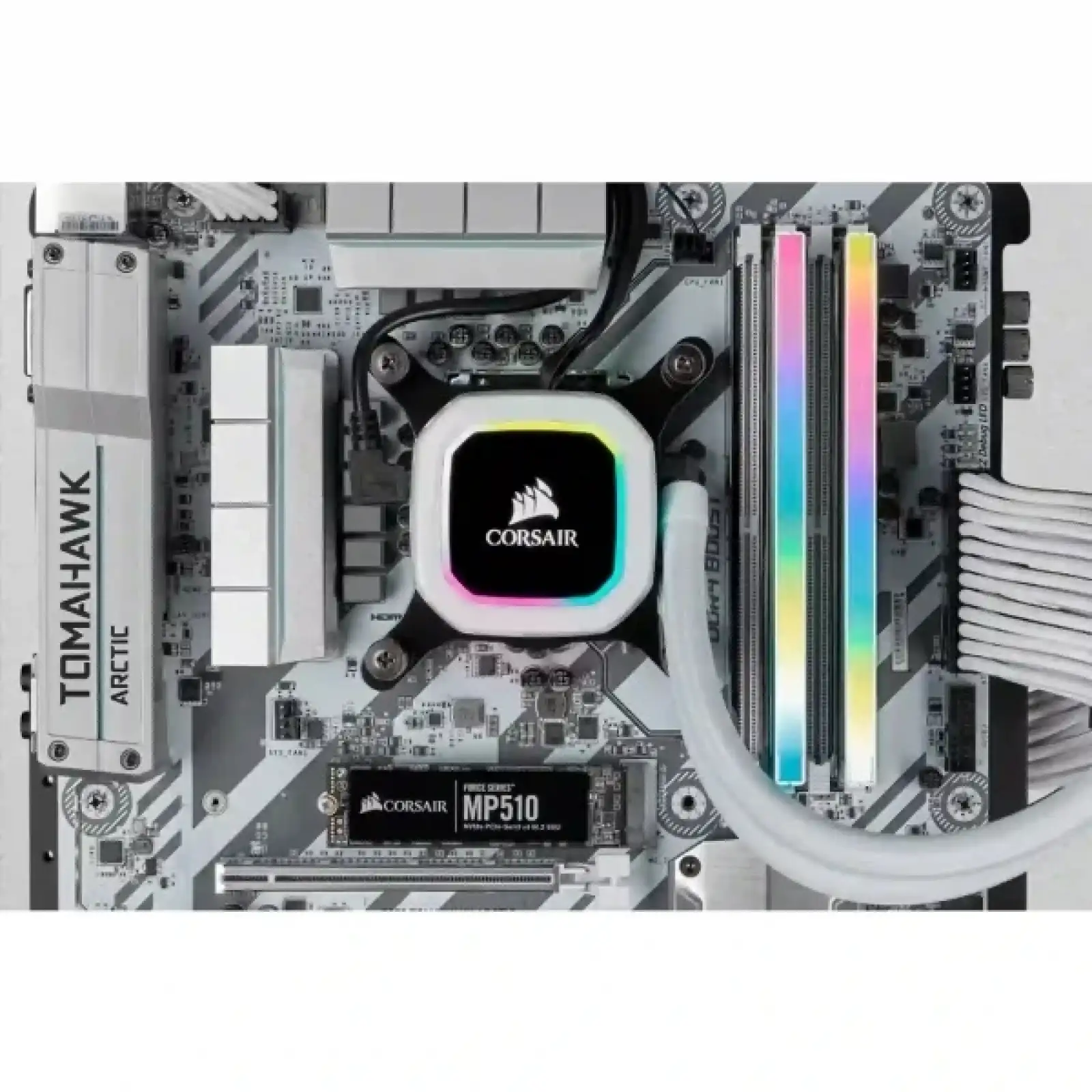 Оперативна пам'ять DDR4 2x16GB/3200 Corsair Vengeance RGB Pro SL White (CMH32GX4M2E3200C16W) UA